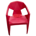 SILLA GEOMETRICA ROJA XL-6005