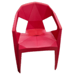 SILLA GEOMETRICA ROJA XL-6005