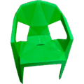 SILLA GEOMETRICA VERDE MANZANA XL-6005