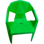 SILLA GEOMETRICA VERDE MANZANA XL-6005