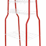 PLATILLERA TUBO GRUESO 5 NIVELES ROJA PLASTIFICADA