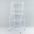 PLATILLERA TUBO GRUESO 5 NIVELES BLANCA PLASTIFICADA