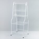 PLATILLERA TUBO GRUESO 5 NIVELES BLANCA PLASTIFICADA